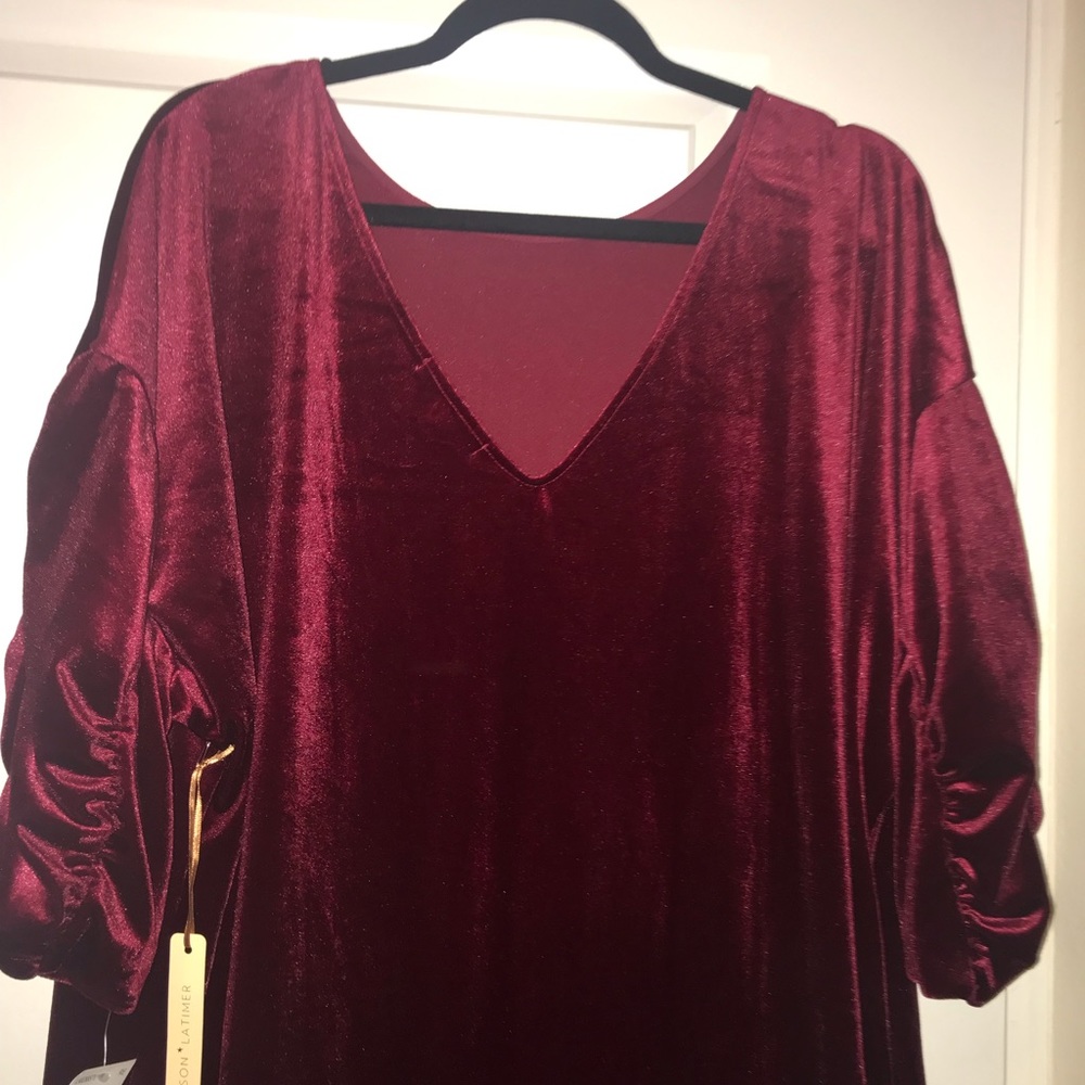 BRAND NEW VELVET RED DRESS